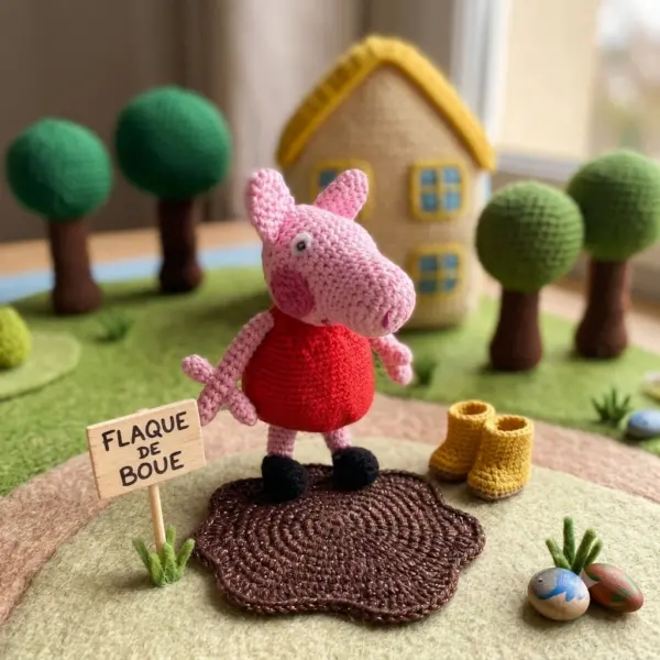 Adorable peluche de Peppa Pig, la petite cochonne.