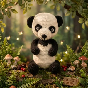 Panda - Peluche Crocheté Main