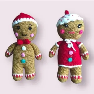 Peluche bonhomme en pain d épice au crochet fait main - MamyLaine
