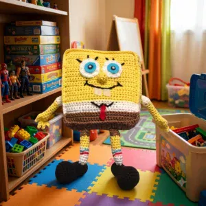 Bob l'Éponge - Peluche Crochetée Main