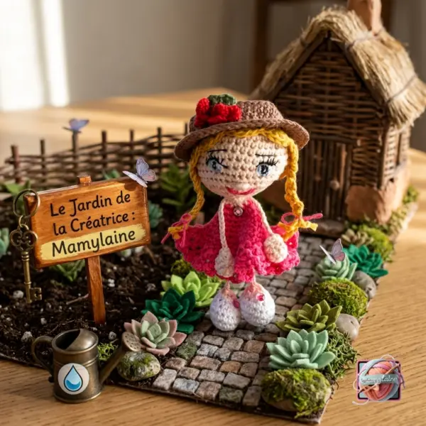 Poupée Rose Artisanale - Décoration Originale en Bretagne