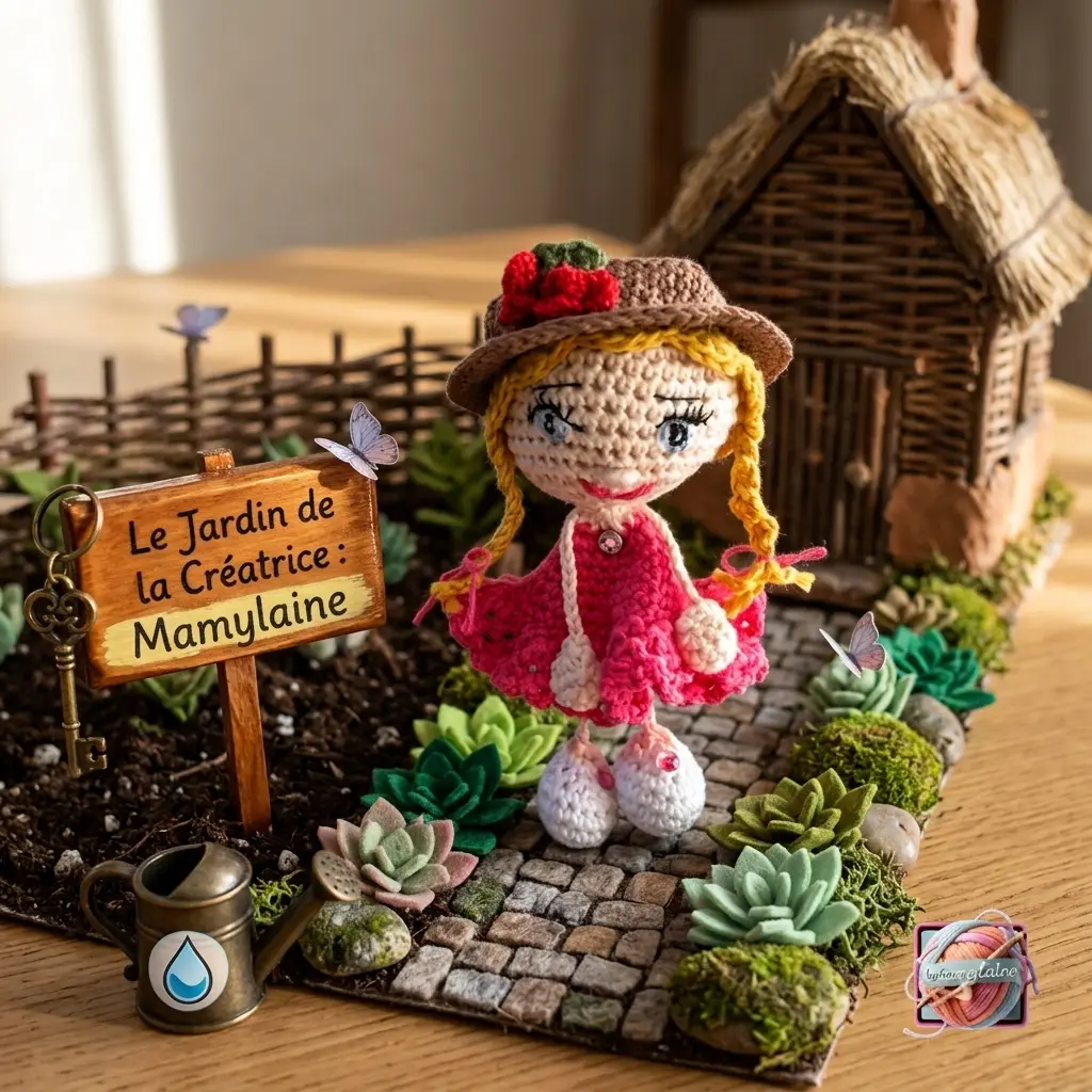 Poupée Rose Artisanale - Décoration Originale en Bretagne