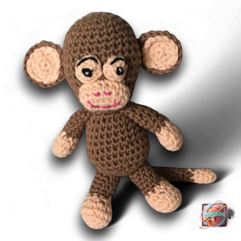 Ouistiti - Petit Singe en Peluche Fait Main(2)