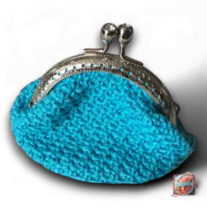 Porte-Monnaie Bleu Scintillant - Fait Main(1)