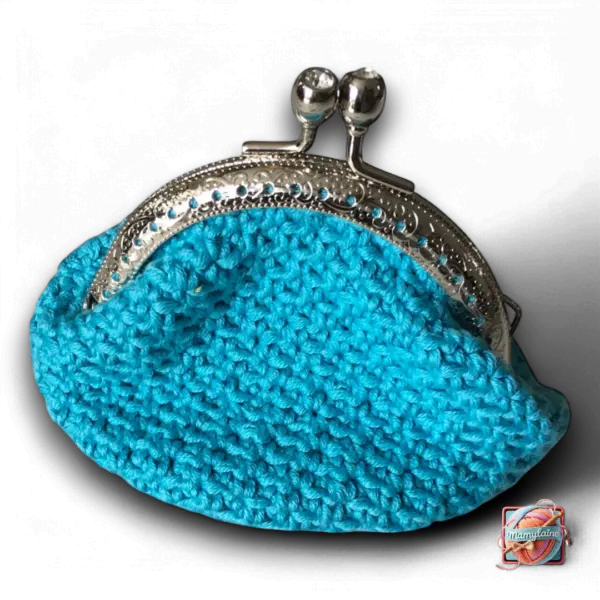 Porte-Monnaie Bleu Scintillant - Fait Main(1)