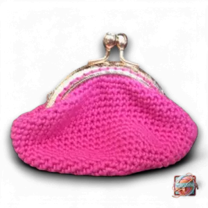 Porte-Monnaie Crochet Rose - Fermoir Vintage