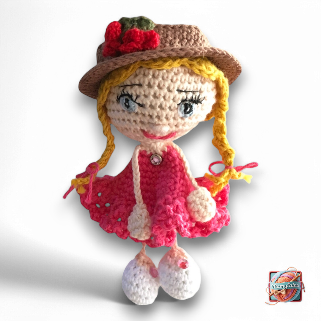 Poupée Rose Artisanale - Décoration Originale en Bretagne