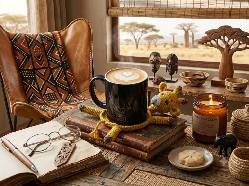 Dessous de tasse girafe jaune au crochet, fait main - MamyLaine