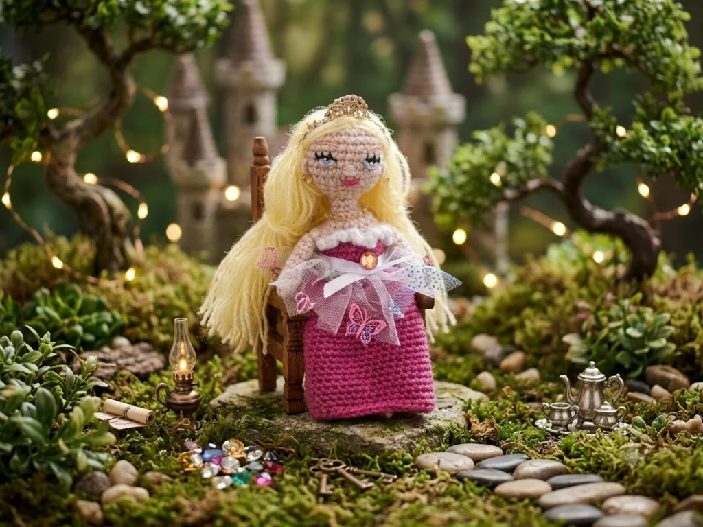 Princesse Aurore au crochet, vue 3 en situation
