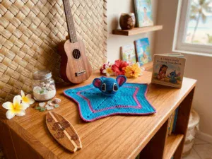 Doudou plat Stitch étoile